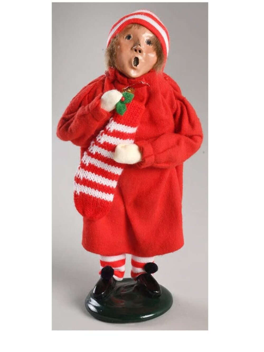 Byers Choice Pajama Boy with Christmas Stocking Caroler 1987 READ